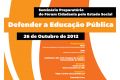 Preparatory Seminar for the Forum Citizenship for the Welfare State “Defending Public Education”